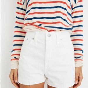 Madewell The Perfect Jeans Shorts In Tile White 26